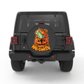 HAPPY HALLOWEEN WITCHCRAFT BLACK CARBON FIBER TIRE COVER
