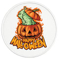 HAPPY HALLOWEEN WITCHCRAFT PEARL  WHITE CARBON FIBER TIRE COVER