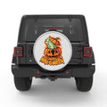 HAPPY HALLOWEEN WITCHCRAFT SILVER CARBON FIBER TIRE COVER