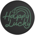 HAPPY LUCKY BLACK TIRE COVER