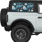 HAPPY SNOWMEN QUARTER WINDOW DECAL FITS 2021+ FORD BRONCO 2 DOOR HARD TOP