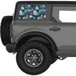 HAPPY SNOWMEN QUARTER WINDOW DECAL FITS 2021+ FORD BRONCO 4 DOOR HARD TOP