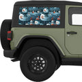 HAPPY SNOWMEN QUARTER WINDOW DECAL FITS 2011-2018 JEEP WRANGLER 2 DOOR HARD TOP JK