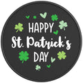 HAPPY ST PATRICKS DAY PEARL  WHITE CARBON FIBER TIRE COVER