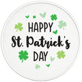 HAPPY ST PATRICKS DAY PEARL  WHITE CARBON FIBER TIRE COVER
