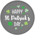HAPPY ST PATRICKS DAY SILVER CARBON FIBER TIRE COVER