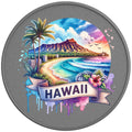 HAWAII SILVER CARBON FIBER TIRE COVER