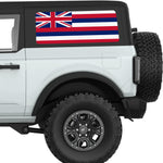 HAWAII STATE FLAG QUARTER WINDOW DECAL FITS 2021+ FORD BRONCO 2 DOOR HARD TOP