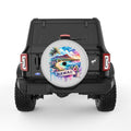 HAWAII SILVER CARBON FIBER TIRE COVER