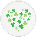HEART OF CLOVERS PEARL  WHITE CARBON FIBER TIRE COVER