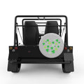 HEART OF CLOVERS SILVER CARBON FIBER TIRE COVER FOR MOKE