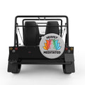 HEAVILY MEDITATED SILVER CARBON FIBER TIRE COVER FOR MOKE
