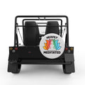 HEAVILY MEDITATED WHITE CARBON FIBER TIRE COVER FOR MOKE