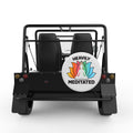 HEAVILY MEDITATED WHITE TIRE COVER FOR MOKE