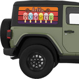 HELLO SUMMER QUARTER WINDOW DECAL FITS 2011-2018 JEEP WRANGLER 2 DOOR HARD TOP JK