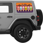 HELLO SUMMER QUARTER WINDOW DECAL FITS 2018+ JEEP WRANGLER 4 DOOR HARD TOP JLU