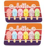 HELLO SUMMER QUARTER WINDOW DRIVER & PASSENGER DECALS