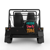 HELLO SUNSHINE BLACK TIRE COVER FOR MOKE