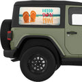 HELLO SUNSHINE QUARTER WINDOW DECAL FITS 2011-2018 JEEP WRANGLER 2 DOOR HARD TOP JK