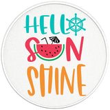 HELLO SUNSHINE PEARL  WHITE CARBON FIBER TIRE COVER