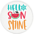 HELLO SUNSHINE BLACK TIRE COVER