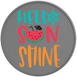 HELLO SUNSHINE SILVER CARBON FIBER TIRE COVER