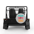 HELLO SUNSHINE SILVER CARBON FIBER TIRE COVER FOR MOKE