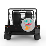 HELLO SUNSHINE SILVER CARBON FIBER TIRE COVER FOR MOKE