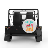 HELLO SUNSHINE WHITE CARBON FIBER TIRE COVER FOR MOKE