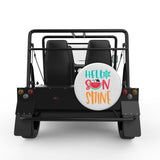 HELLO SUNSHINE WHITE TIRE COVER FOR MOKE