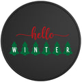 HELLO WINTER BLACK TIRE COVER