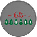 HELLO WINTER SILVER CARBON FIBER TIRE COVER
