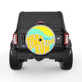 HERE COMES THE SUN SILVER CARBON FIBER TIRE COVER