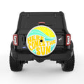 HERE COMES THE SUN WHITE TIRE COVER