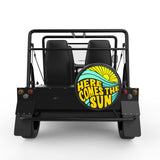HERE COME THE SUN BLACK CARBON FIBER TIRE COVER FOR MOKE