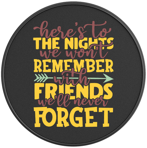 HERE IS TO THE NIGHTS WE WON T REMEMBER PEARL  WHITE CARBON FIBER TIRE COVER