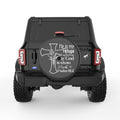 HE IS MY REFUGE BLACK CARBON FIBER TIRE COVER