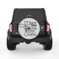 HE IS MY REFUGE SILVER CARBON FIBER TIRE COVER