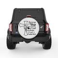 HE IS MY REFUGE PEARL  WHITE CARBON FIBER TIRE COVER