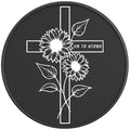 HE IS RISEN BLACK CARBON FIBER TIRE COVER