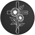 HE IS RISEN BLACK TIRE COVER