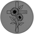 HE IS RISEN SILVER CARBON FIBER TIRE COVER
