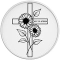 HE IS RISEN WHITE TIRE COVER