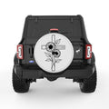 HE IS RISEN PEARL  WHITE CARBON FIBER TIRE COVER
