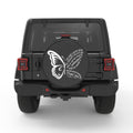 HE WILL COVER YOU WITH HIS FEATHERS PEARL  WHITE CARBON FIBER TIRE COVER