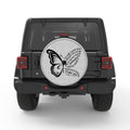 HE WILL COVER YOU WITH HIS FEATHERS WHITE TIRE COVER