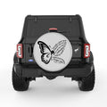 HE WILL COVER YOU WITH HIS FEATHERS SILVER CARBON FIBER TIRE COVER