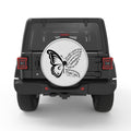HE WILL COVER YOU WITH HIS FEATHERS SILVER CARBON FIBER TIRE COVER