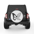 HE WILL COVER YOU WITH HIS FEATHERS PEARL  WHITE CARBON FIBER TIRE COVER