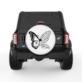 HE WILL COVER YOU WITH HIS FEATHERS WHITE TIRE COVER